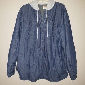 REDUCED Wrangler Soft Denim Hooded Jacket Lined